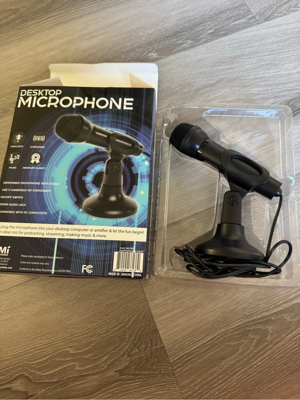 Black Desktop Microphone - Compact Desktop Microphone for Podcasts & Streaming